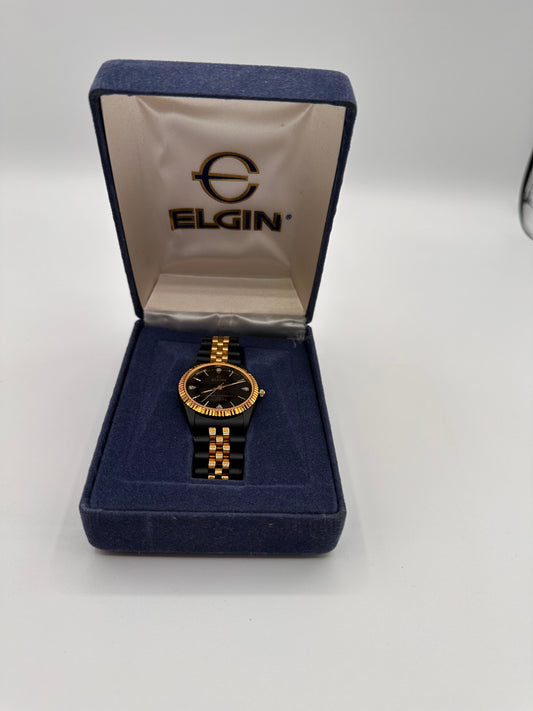 Vintage Men's Elgin Diamond Quartz Watch