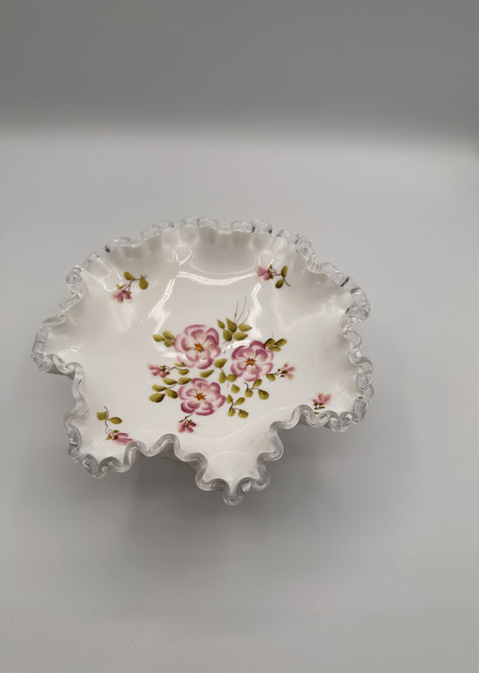 Fenton Apple Blossom Candy Dish